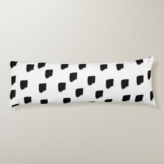 Borstel met zwarte en witte Waterverf Lichaamskussen (Achterkant)