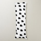 Borstel met zwarte en witte Waterverf Lichaamskussen (Voorkant Verticaal)