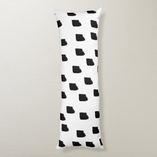 Borstel met zwarte en witte Waterverf Lichaamskussen (Achterkant (Verticaal))