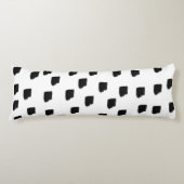 Borstel met zwarte en witte Waterverf Lichaamskussen (Voorkant)