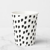 Borstel met zwarte en witte Waterverf Papieren Bekers (Links)