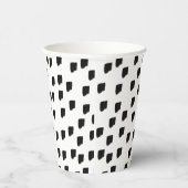 Borstel met zwarte en witte Waterverf Papieren Bekers (Rechts)