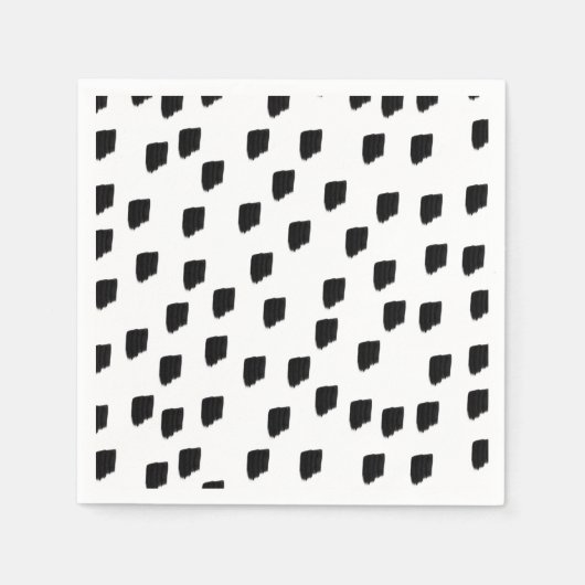 Borstel met zwarte en witte Waterverf Servet (Voorkant)