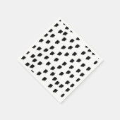 Borstel met zwarte en witte Waterverf Servet (Hoek)