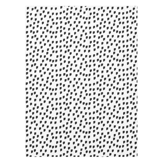 Borstel met zwarte en witte Waterverf Tafelkleed (Voorkant)