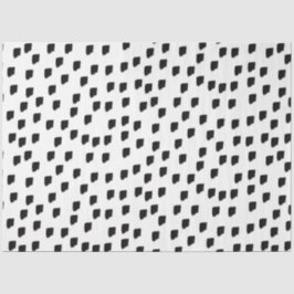 Borstel met zwarte en witte Waterverf Tissuepapier