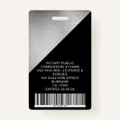 Borstel Metal Employee Photo Logo Barcode Name Bad Badge (Achterkant)