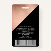 Borstel Metal Employee Photo Logo Barcode Name Bad Badge (Achterkant)