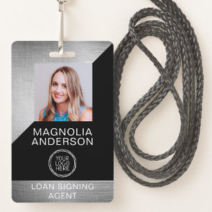 Borstel Metal Employee Photo Logo Barcode Name Bad Badge