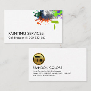 Borstel Paint Splatter Visitekaartje