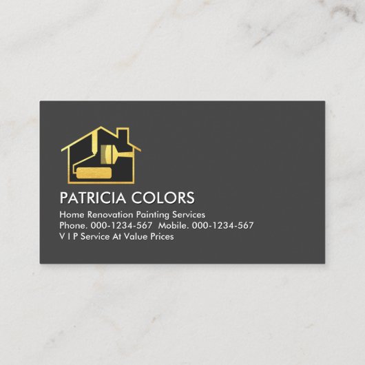 Borstel Paint Splatter Visitekaartje (Achterkant)