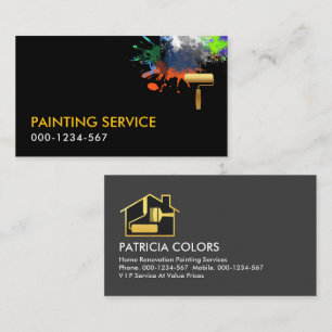 Borstel Paint Splatter Visitekaartje