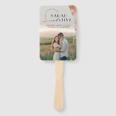 borstel roos goud Simply Minimal Foto Wedding Handwaaier (Voorkant)