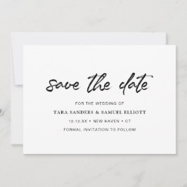 Borstel Schrift Handgeschreven Minimalistische Mod Save The Date