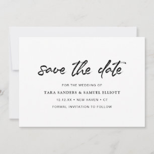 Borstel Schrift Handgeschreven Minimalistische Mod Save The Date