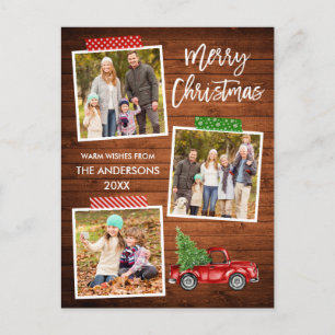 Borstel Script Craft Tape Hout Rode Vrachtwagen Ke Briefkaart