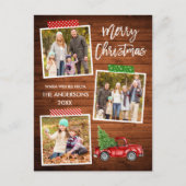 Borstel Script Craft Tape Hout Rode Vrachtwagen Ke Briefkaart (Voorkant)