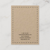 Borstel Script handgemaakt met Love Earring Displa Visitekaartje (Achterkant)