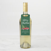 Borstel Script Kerst Truck Groen Flessenhanger (Op fles)