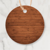 Borstel Script rustieke hout kerst Bedankjes Labels (Achterkant)