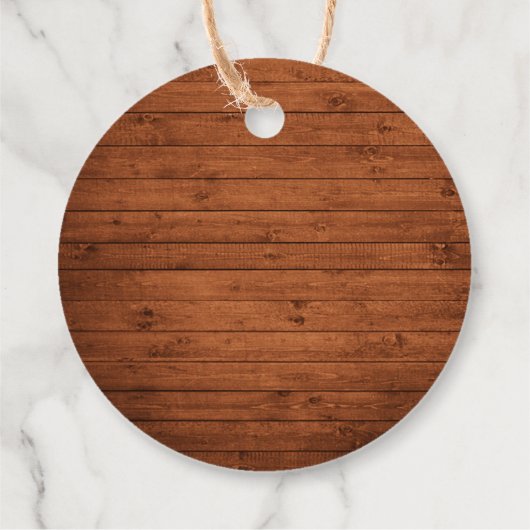 Borstel Script rustieke hout kerst Bedankjes Labels (Achterkant)