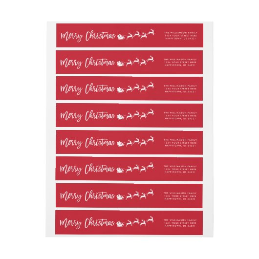 Borstel Script Star Santa Kerstmis Retouradres (Vel)