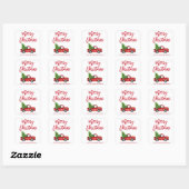 Borstel Script  Truck Christmas Envelope Seal Vierkante Sticker (Vel)