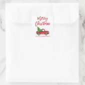 Borstel Script  Truck Christmas Envelope Seal Vierkante Sticker (Tas)