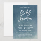 Borstel Typografie Bruids Luncheon Uitnodiging (Voorkant / Achterkant)