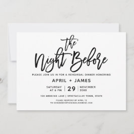 Borstel Typografie repetitie diner uitnodiging