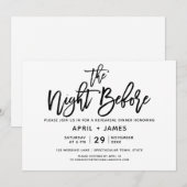 Borstel Typografie repetitie diner uitnodiging (Voorkant / Achterkant)