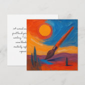 Borstel van dromen bedankkaart (Voorkant / Achterkant)