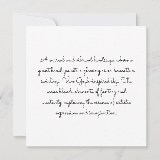 Borstel van dromen bedankkaart (Achterkant)