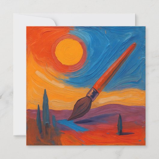 Borstel van dromen bedankkaart (Voorkant)