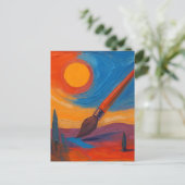 Borstel van dromen briefkaart (Staand voorkant)