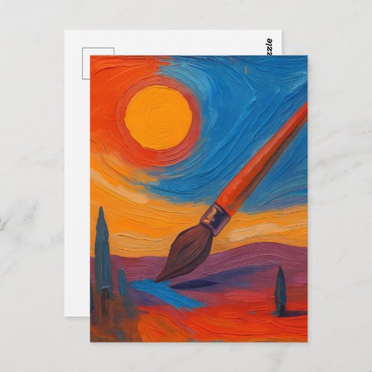 Borstel van dromen briefkaart (Voorkant / Achterkant)