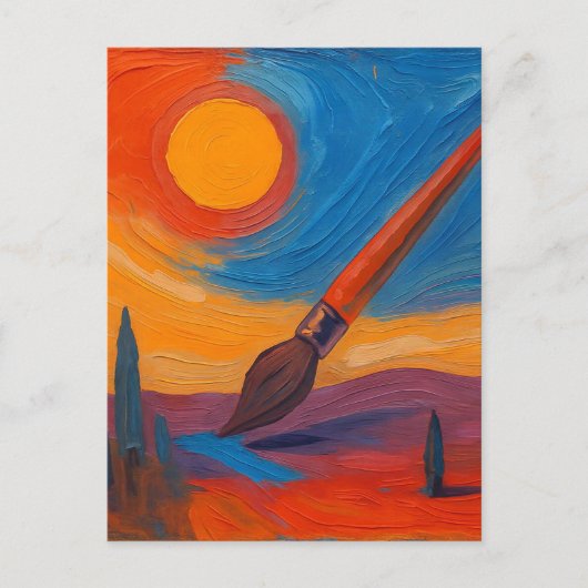 Borstel van dromen briefkaart (Voorkant)