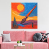 Borstel van dromen canvas afdruk (Insitu (Woonkamer))