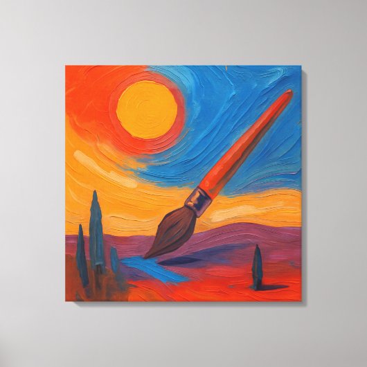 Borstel van dromen canvas afdruk (Voorkant)