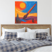 Borstel van dromen canvas afdruk (Insitu (Slaapkamer))
