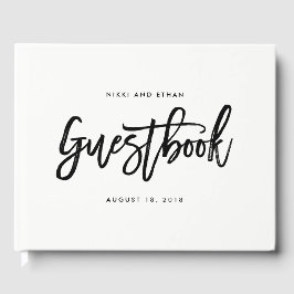 borstelbaar handvat voor COLOR Wedding Guest Book Gastenboek