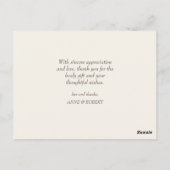 borstelbelettering | Trouwbedankje Fotokaart Briefkaart (Achterkant)