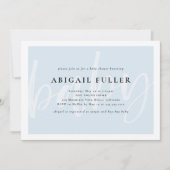 Borstelblauw en de Witte Uitnodiging van het Baby (Voorkant)