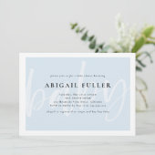 Borstelblauw en de Witte Uitnodiging van het Baby (Staand voorkant)