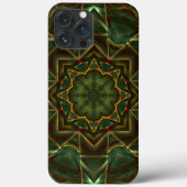 Borstelbruinblauw kaleidoscoop Case-Mate iPhone case (Achterkant)