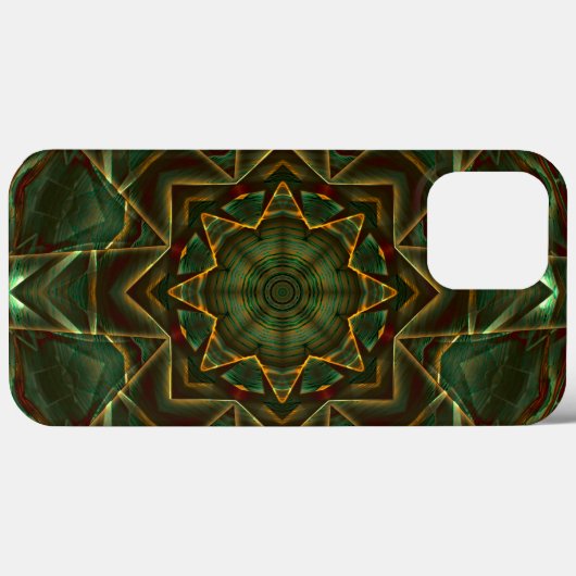 Borstelbruinblauw kaleidoscoop Case-Mate iPhone case (Achterkant (horizontaal))