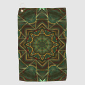 Borstelbruinblauw kaleidoscoop golfhanddoek (Voorkant)