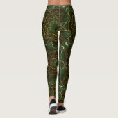 Borstelbruinblauw kaleidoscoop leggings (Achterkant)