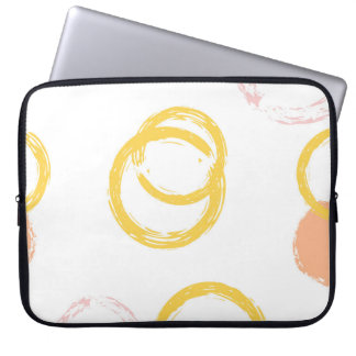 Borstelcirkel.  naadloos patroon. Kleurrijke D Laptop Sleeve