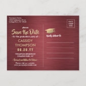 Borstelde Bourgondische Afstuderen Foto Bewaar de  Briefkaart (Achterkant)